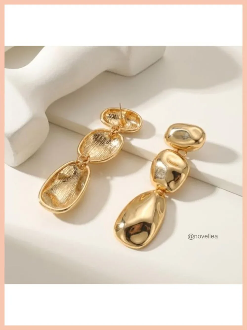 Chunky Statement Drop Dangle Earrings Stainless Steel Waterproof Non Tarnish